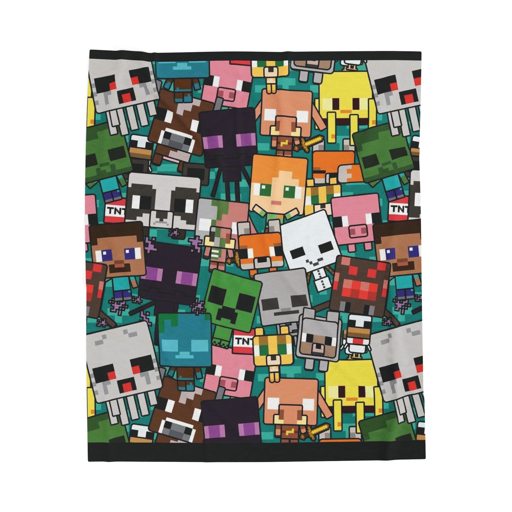 Plush Blanket - Cute Pixel World Characters Design