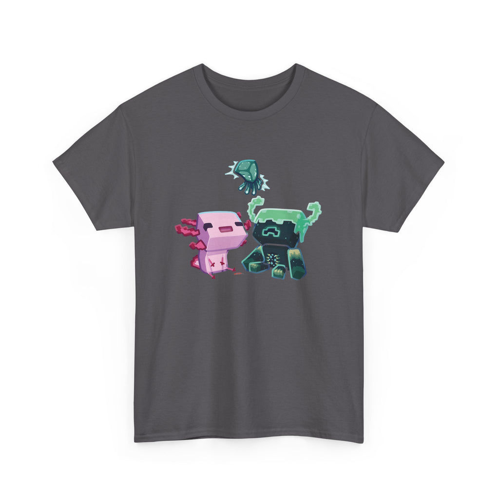 Pink Axolotl Unisex Tee with Cute Warden Design