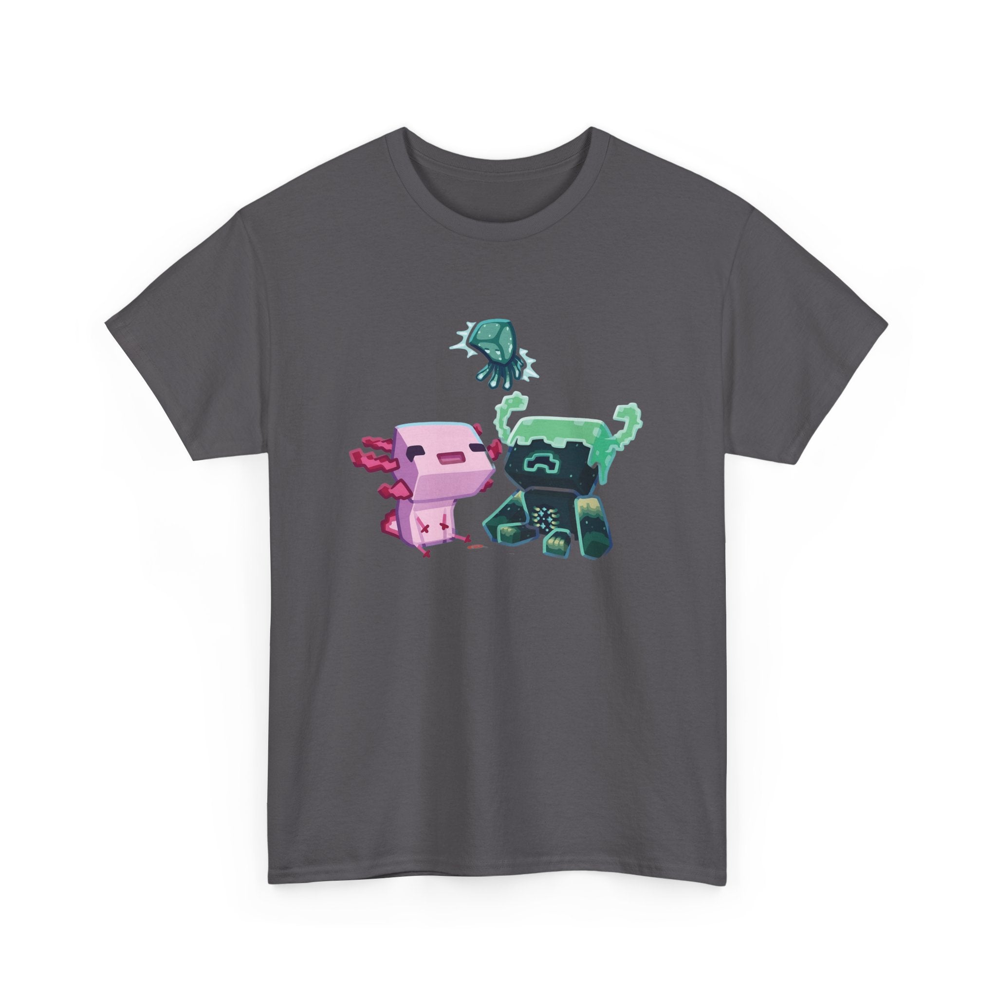 Pink Axolotl Unisex Tee with Cute Warden Design
