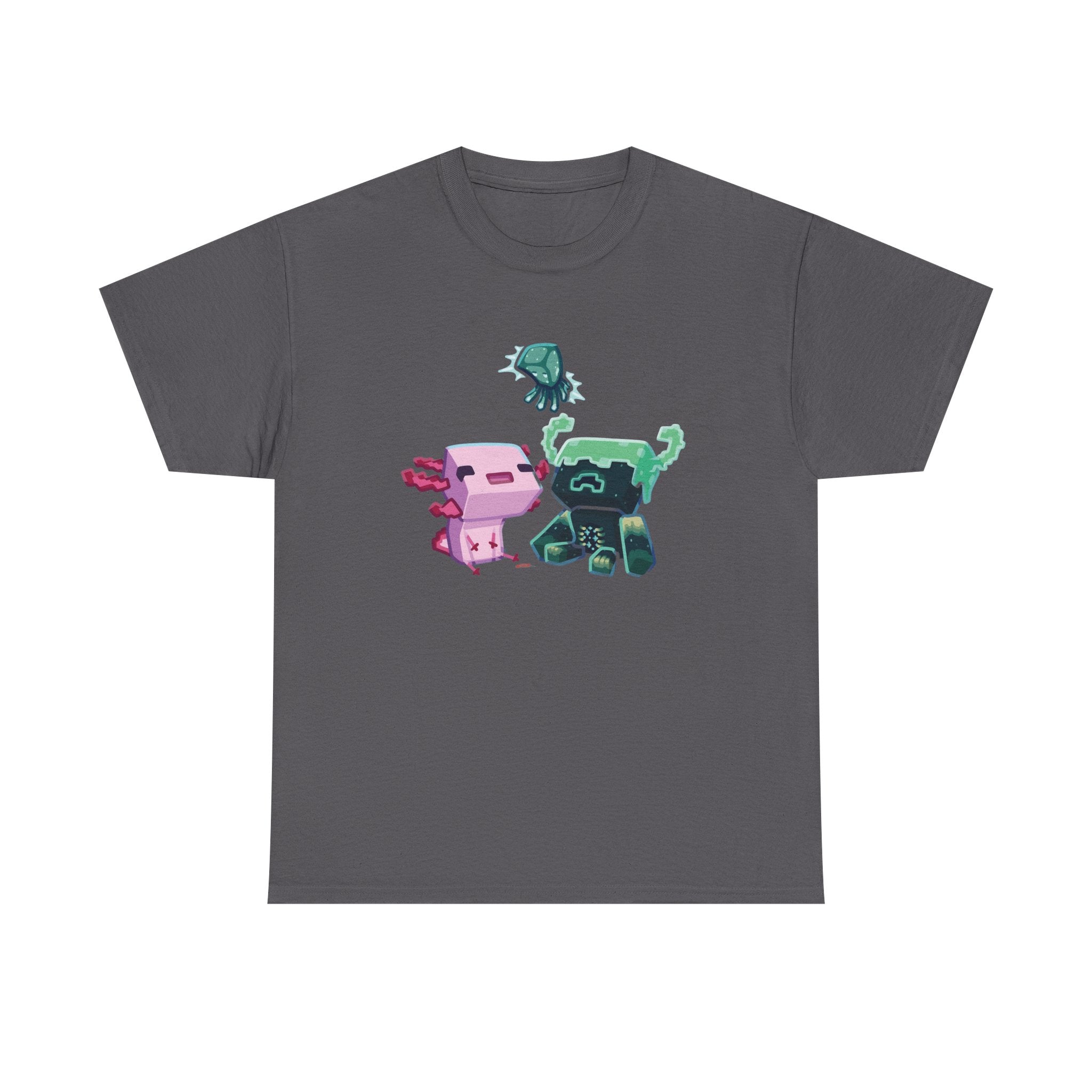Pink Axolotl Unisex Tee with Cute Warden Design
