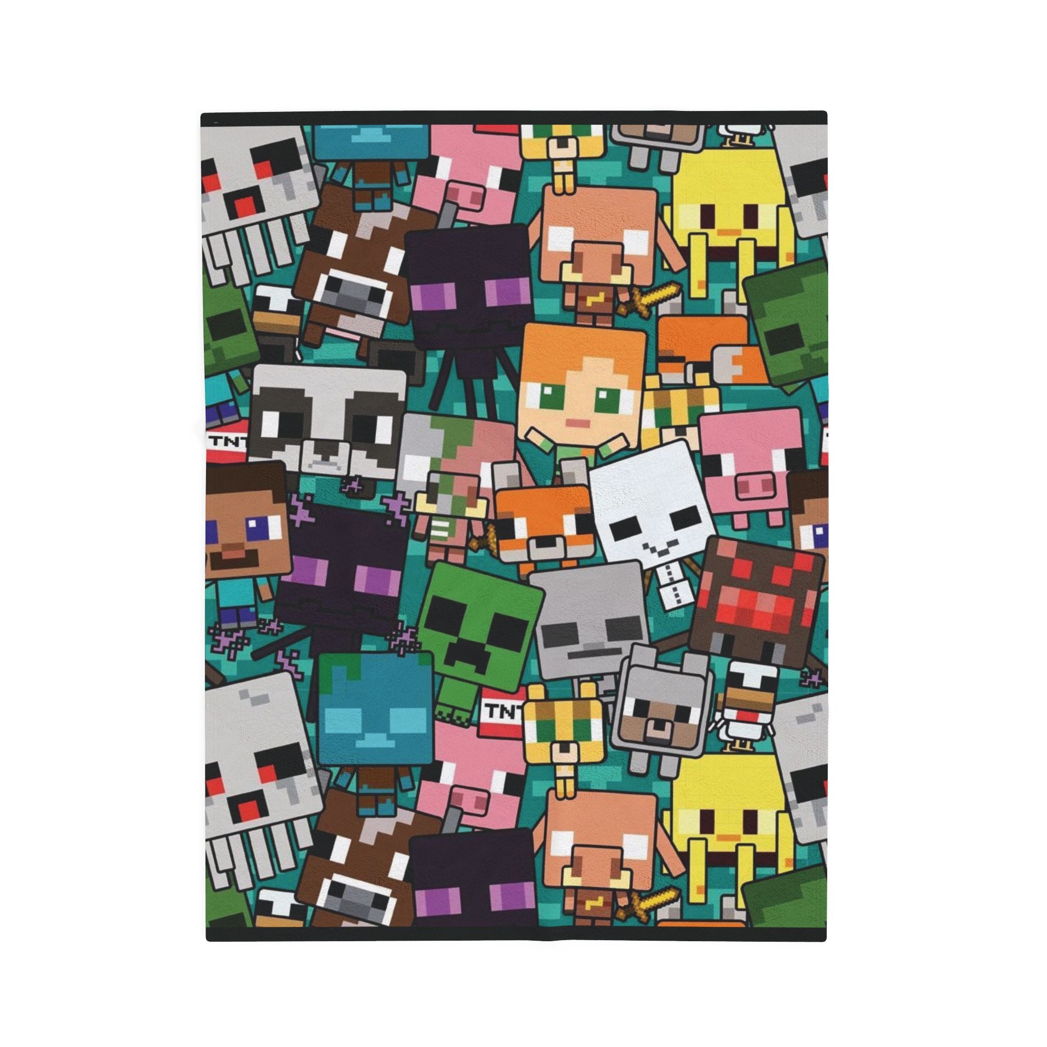 Plush Blanket - Cute Pixel World Characters Design