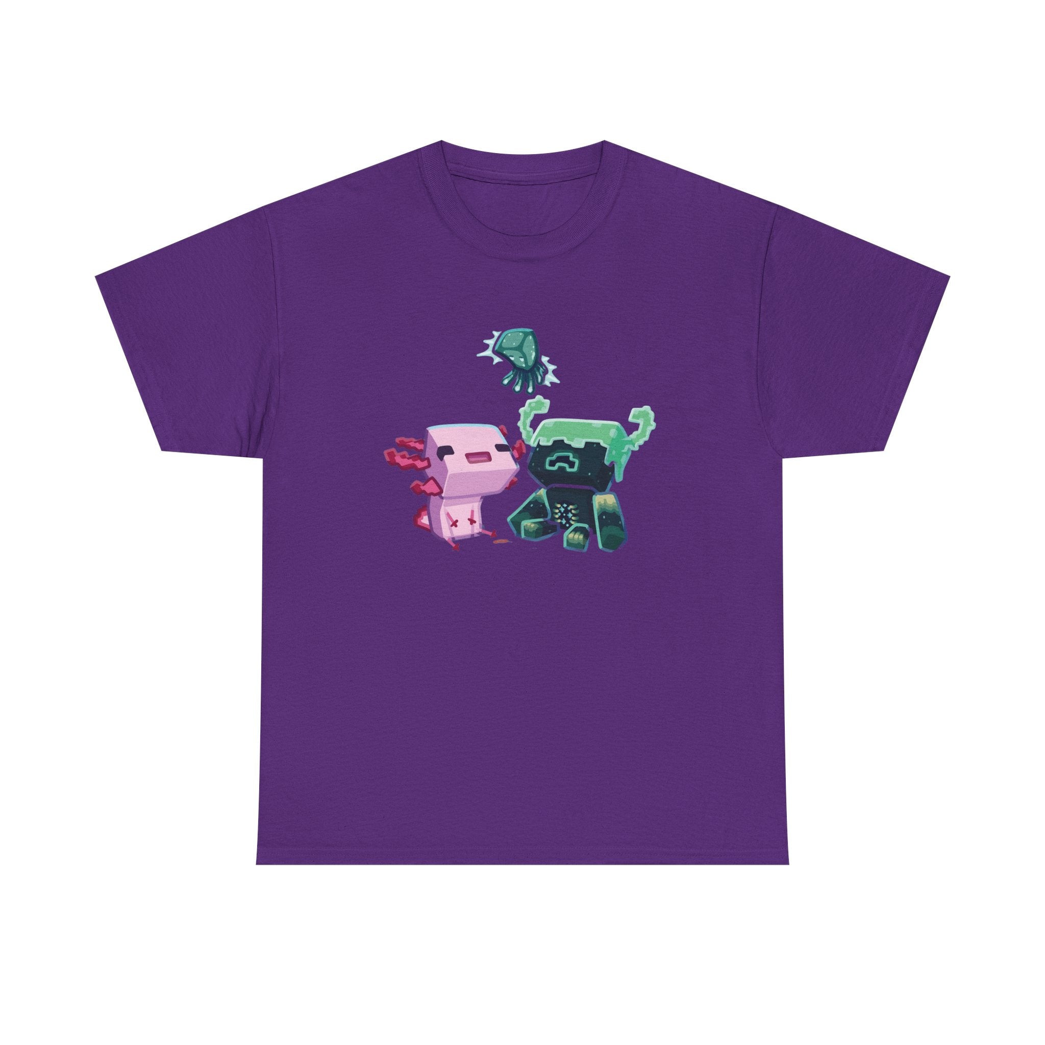 Pink Axolotl Unisex Tee with Cute Warden Design