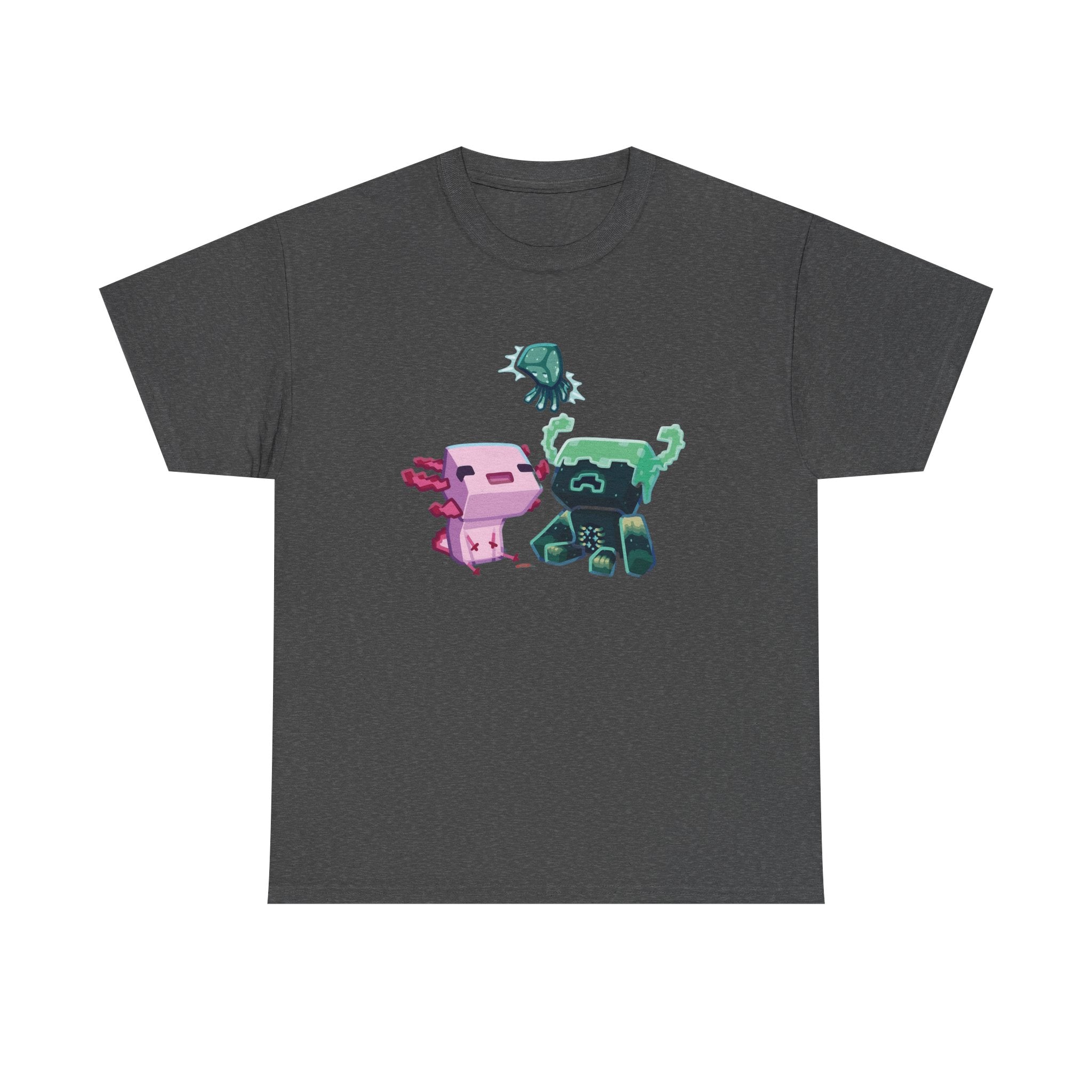 Pink Axolotl Unisex Tee with Cute Warden Design
