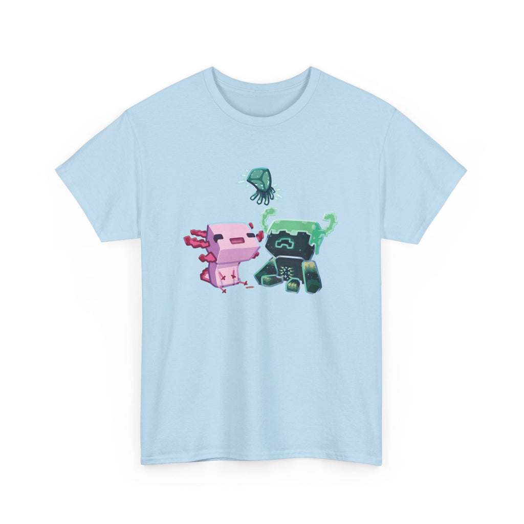 Pink Axolotl Unisex Tee with Cute Warden Design