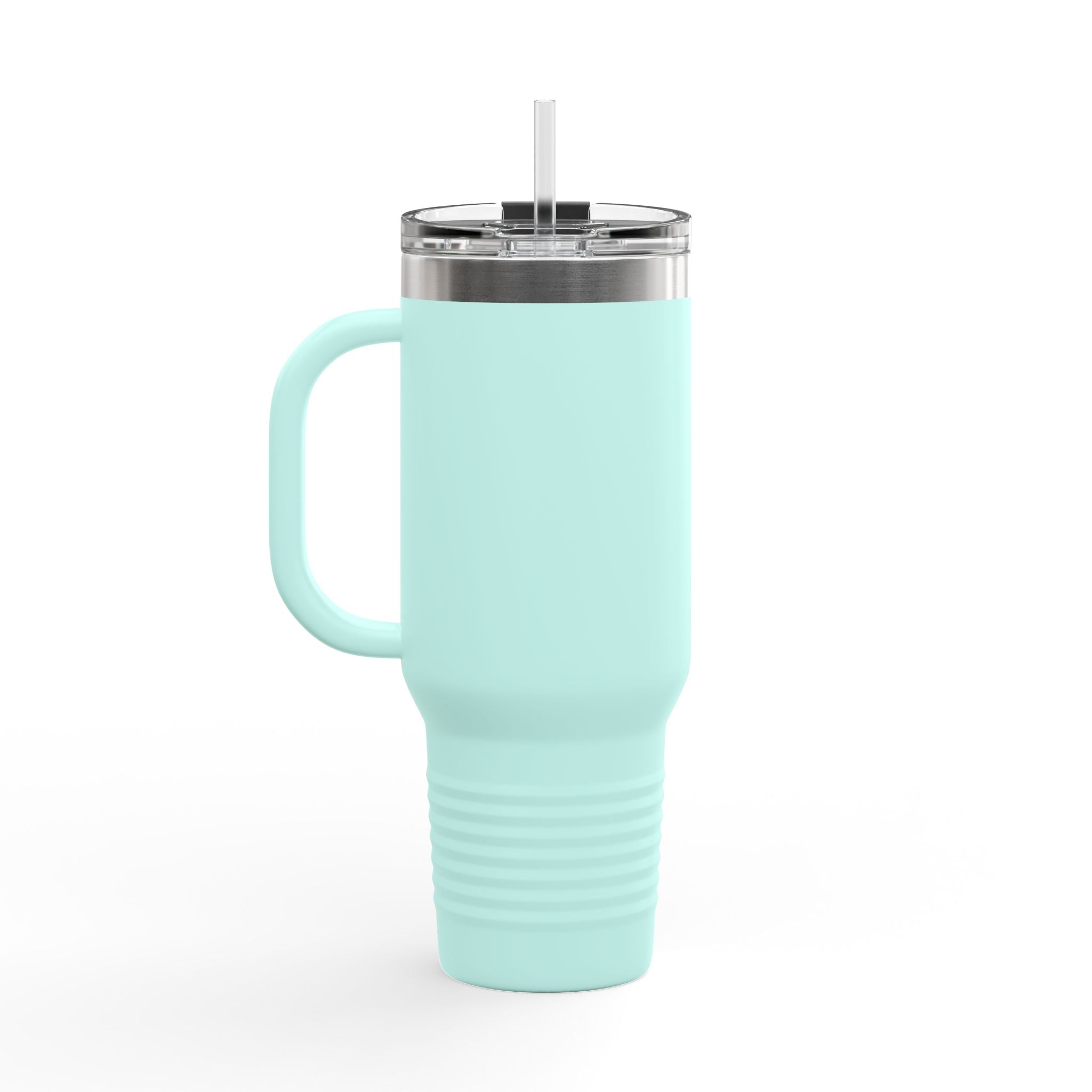 Travel Mug - Pixelated Pink Axolotl Design