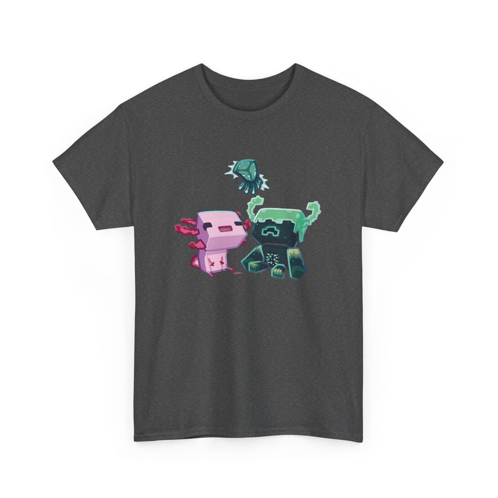 Pink Axolotl Unisex Tee with Cute Warden Design