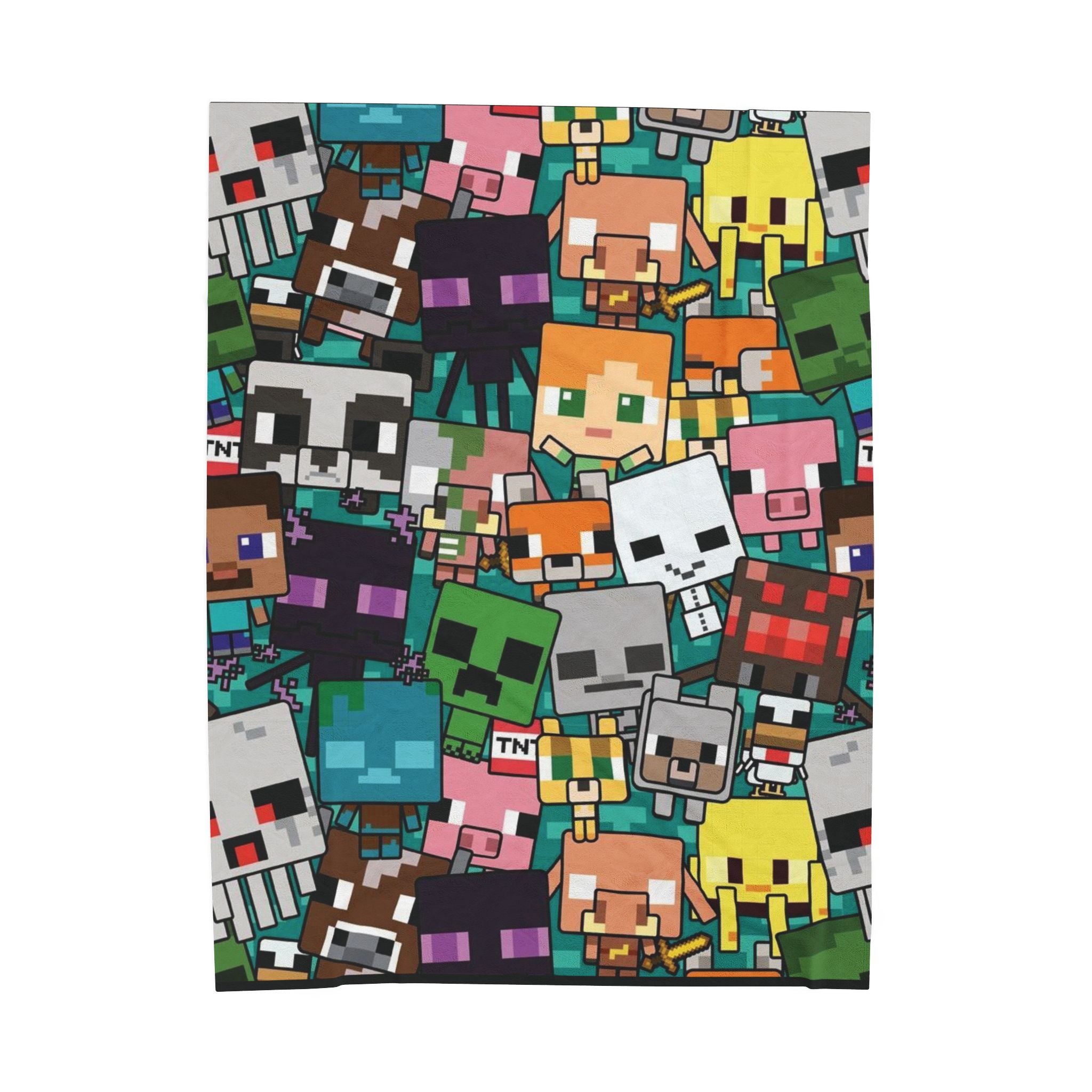 Plush Blanket - Cute Pixel World Characters Design
